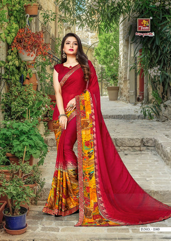 Variety Of Colours And Designs 6.30 Synthetic Sarees at Rs 300/piece in  Surat