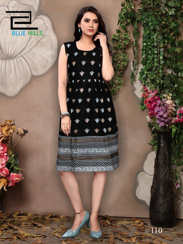 Blue Hills Presents Short Walkway Vol 2 Printed Rayon Designer Kurtis Collection