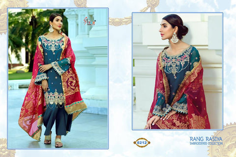 Shree Fab Presents Rang Rasiya Embroidered Collection Fox Georgette Pakistani Salwar Suits