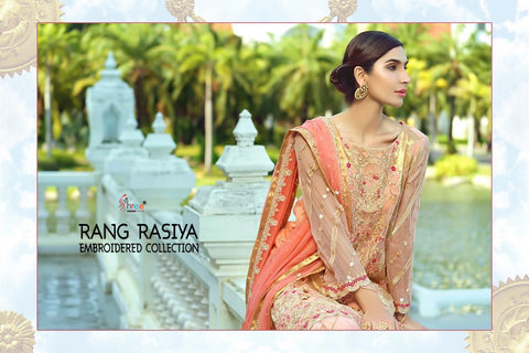 Shree Fab Presents Rang Rasiya Embroidered Collection Fox Georgette Pakistani Salwar Suits