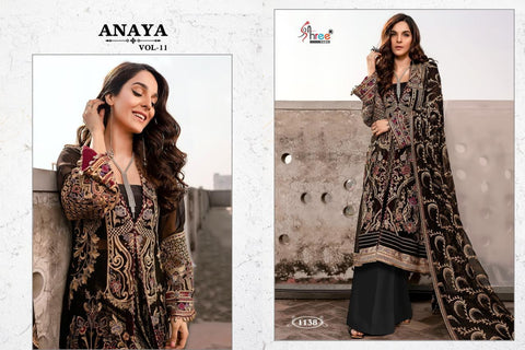 Shree Fabs Anaya Vol 11 Georgette Embroidery Work Pakistani Eid Collection