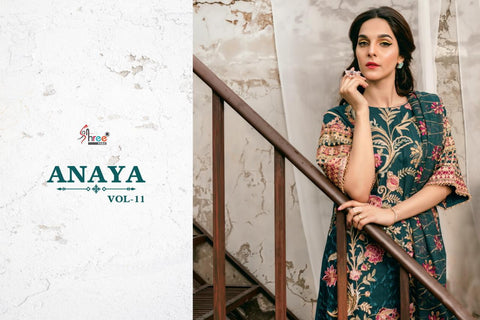 Shree Fabs Anaya Vol 11 Georgette Embroidery Work Pakistani Eid Collection