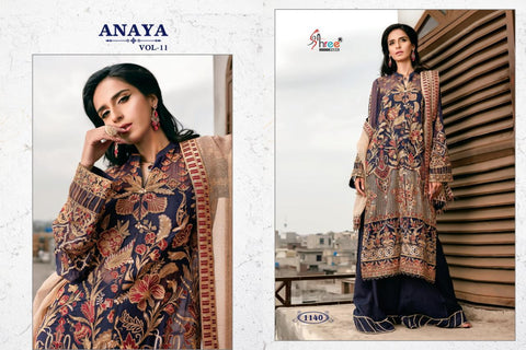 Shree Fabs Anaya Vol 11 Georgette Embroidery Work Pakistani Eid Collection