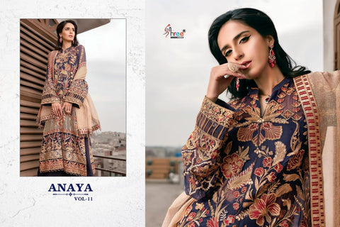 Shree Fabs Anaya Vol 11 Georgette Embroidery Work Pakistani Eid Collection