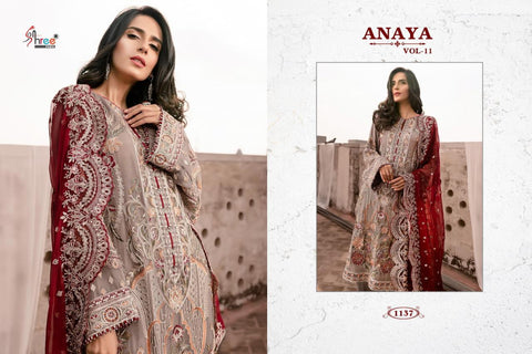 Shree Fabs Anaya Vol 11 Georgette Embroidery Work Pakistani Eid Collection