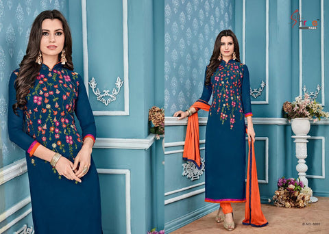 Shree Fabs Presents Lotus Long Georgette Pakistani Suit Collection
