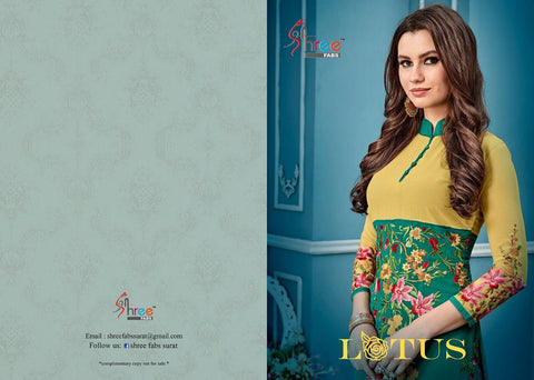 Shree Fabs Presents Lotus Long Georgette Pakistani Suit Collection