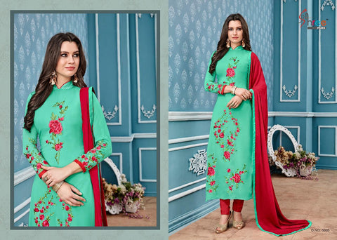 Shree Fabs Presents Lotus Long Georgette Pakistani Suit Collection