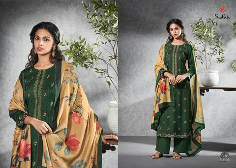 Sudriti Launched Mahak Pashmina Printed Embroidery Work Fancy Designer Salwar Kameez