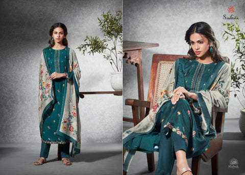 Sudriti Launched Mahak Pashmina Printed Embroidery Work Fancy Designer Salwar Kameez