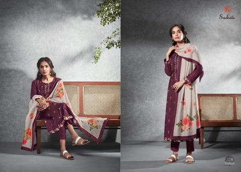 Sudriti Launched Mahak Pashmina Printed Embroidery Work Fancy Designer Salwar Kameez