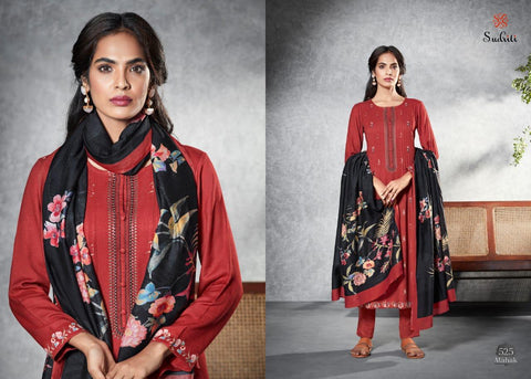 Sudriti Launched Mahak Pashmina Printed Embroidery Work Fancy Designer Salwar Kameez
