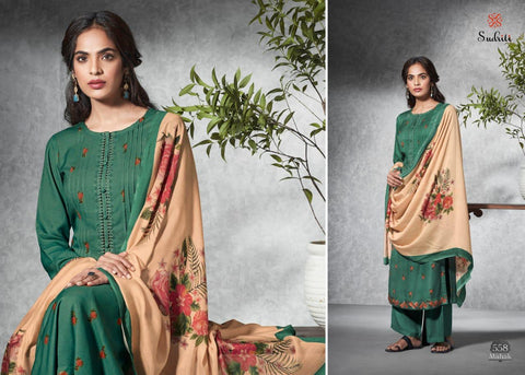Sudriti Launched Mahak Pashmina Printed Embroidery Work Fancy Designer Salwar Kameez
