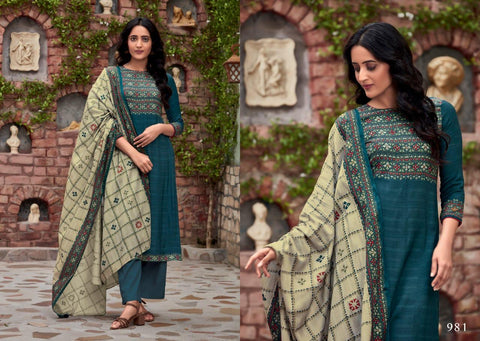 T And M Designer Launched Gulzar Pashmina Printed Fancy Designer Salwar Kameez
