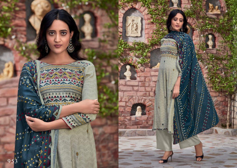 T And M Designer Launched Gulzar Pashmina Printed Fancy Designer Salwar Kameez