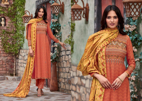 T And M Designer Launched Gulzar Pashmina Printed Fancy Designer Salwar Kameez