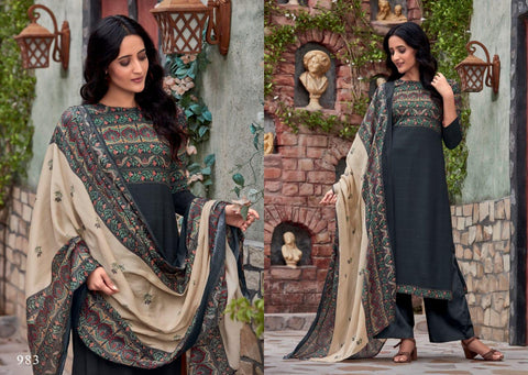 T And M Designer Launched Gulzar Pashmina Printed Fancy Designer Salwar Kameez
