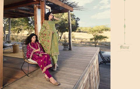 Fiona Launched Taniya Dola Jacquard Heavy Work Fancy Designer Salwar Suits