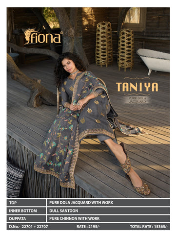 Fiona Presents Taniya Dola Jacquard Designer Collection Salwar Kameez
