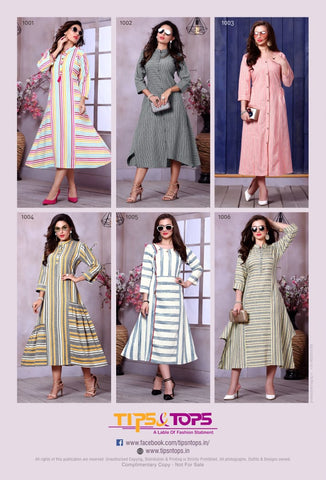 Tips And Tops Presents Bliss Heavy Rayon Casual Wear Kurtis Collection