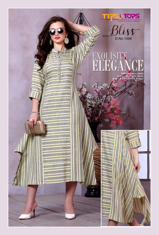 Tips And Tops Presents Bliss Heavy Rayon Casual Wear Kurtis Collection