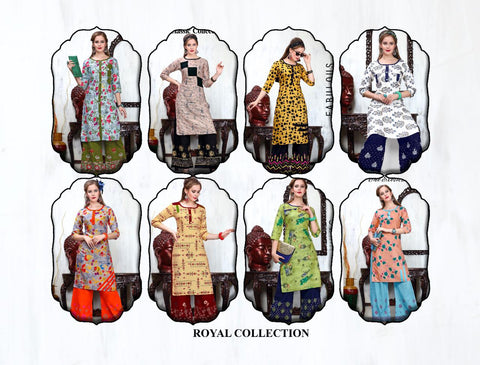 Trendy Presents Crackles Rayon Printed Fancy Designer Kurtis With Plazzo