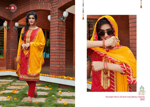 Triple Aaa Presents Kumkum Jam Printed Casual Wear Salwar Suits