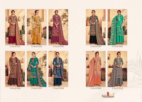Tunic House Presents Tohfa Pashmina Printed Fancy Designer Salwar Kameez
