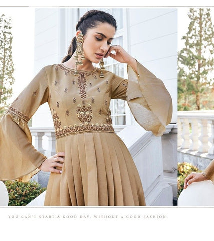 Vamika Presents Chhinon Fabric Pure Heavy Chhinon Stylish Designer Kurtis Collection