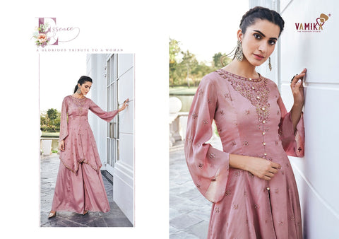 Vamika Presents Chhinon Fabric Pure Heavy Chhinon Stylish Designer Kurtis Collection