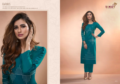 Vamika Presents Claire Vol 2 Pure Viscose Silky Fancy Designer Kurtis Collection