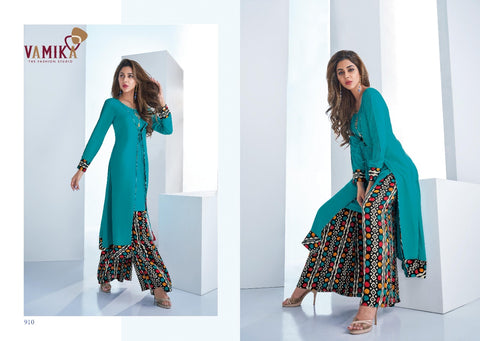 Vamika Launched Plazo Vol 3 Rayon Stylish Designer Kurtis And Plazzo