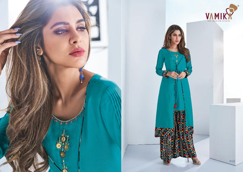 Vamika Launched Plazo Vol 3 Rayon Stylish Designer Kurtis And Plazzo