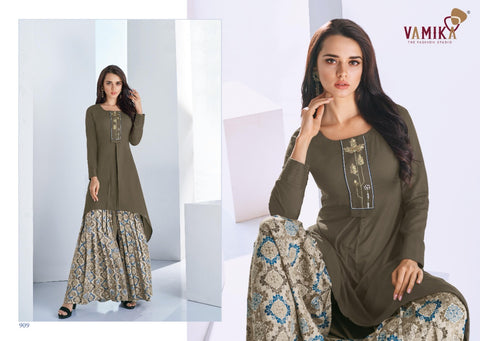 Vamika Launched Plazo Vol 3 Rayon Stylish Designer Kurtis And Plazzo