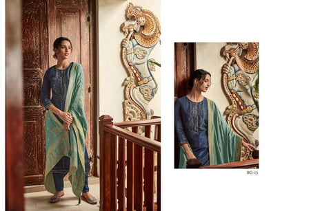 Varsha Launched Bagh Silk Heavy Printed Fancy Designer Salwar Kameez