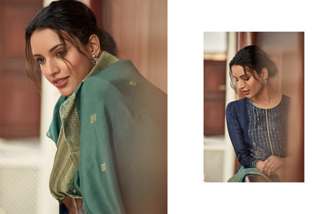 Varsha Launched Bagh Silk Heavy Printed Fancy Designer Salwar Kameez