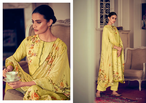 VARSHA THE BRIGHT ORCHID COCO LAWN WITH KNOT WORK DIGITAL PRINT SUIT