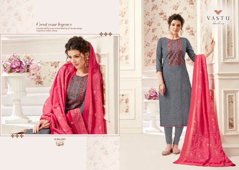 Vastu Tex Netra Lawn Cotton Fabric Casual Wear Printed Salwar Suit