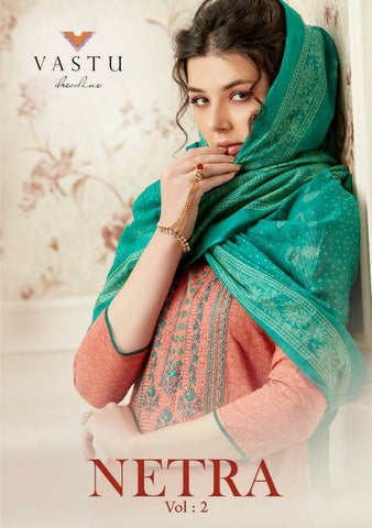 Vastu Tex Netra Lawn Cotton Fabric Casual Wear Printed Salwar Suit