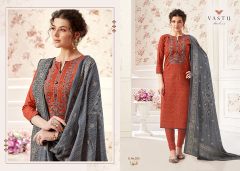Vastu Tex Netra Lawn Cotton Fabric Casual Wear Printed Salwar Suit