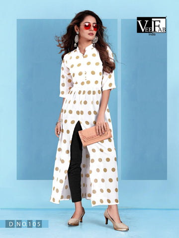 Vee Fab Jamtara Georgtte Daily Wear Kurties Collection