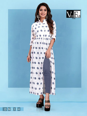 Vee Fab Jamtara Georgtte Daily Wear Kurties Collection