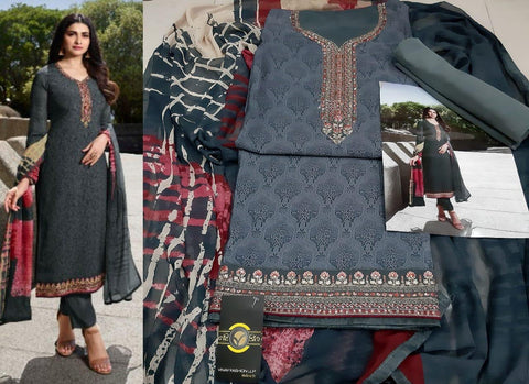 Vinay Fashion Launched Silkina Silk Crape Fancy Designer Salwar Suits
