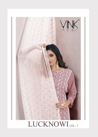 Vink Lucknowi Pure Rayon Designer Kurti Collection With Pant