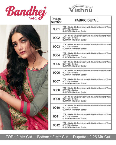 Vishnu Impex Bandhej Modal Silk Fancy Designer Salwar Suit