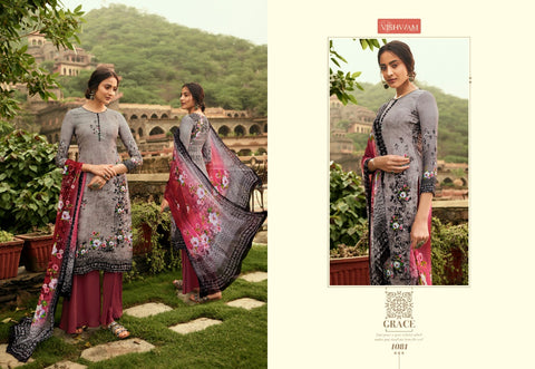 Vishwam Presents Cafe Latte Vol 9 Crape Printed Fancy Designer Salwar Kameez