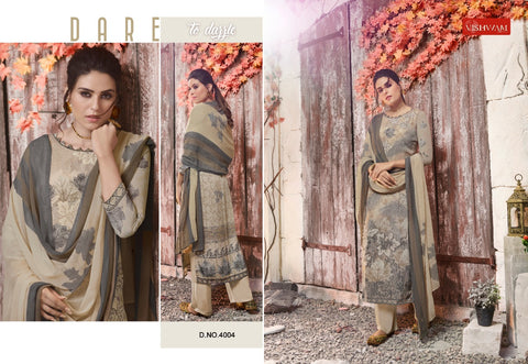 Vishwam Fabrics Presents Black Wine Crape Fancy Designer Salwar Suits