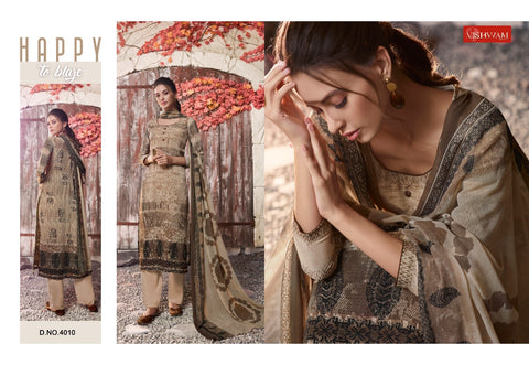 Vishwam Fabrics Presents Black Wine Crape Fancy Designer Salwar Suits