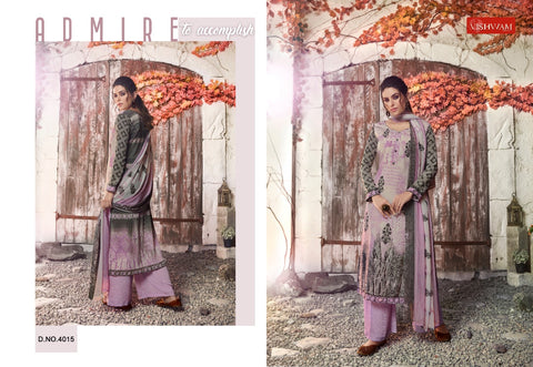 Vishwam Fabrics Presents Black Wine Crape Fancy Designer Salwar Suits