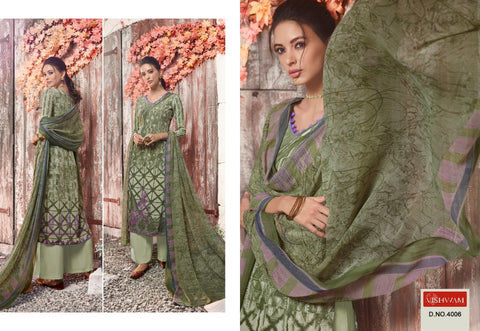 Vishwam Fabrics Presents Black Wine Crape Fancy Designer Salwar Suits